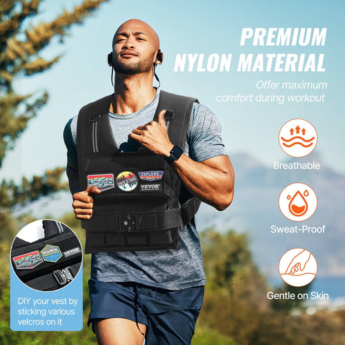 Adjustable Weighted Vest 35 lb — Iron Weight Set with Shoulder Pads - OneStore-Gym Accessories