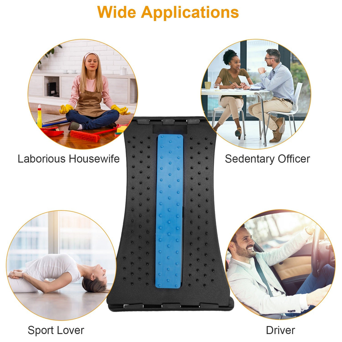 Back Stretcher — Multi-Level Lumbar Support Device for Lower Back Pain Relief - One Stores Hub-Gym Accessories