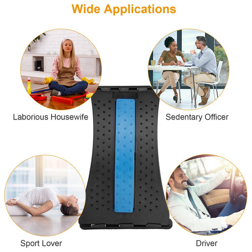 Back Stretcher — Multi-Level Lumbar Support Device for Lower Back Pain Relief - One Stores Hub-Gym Accessories