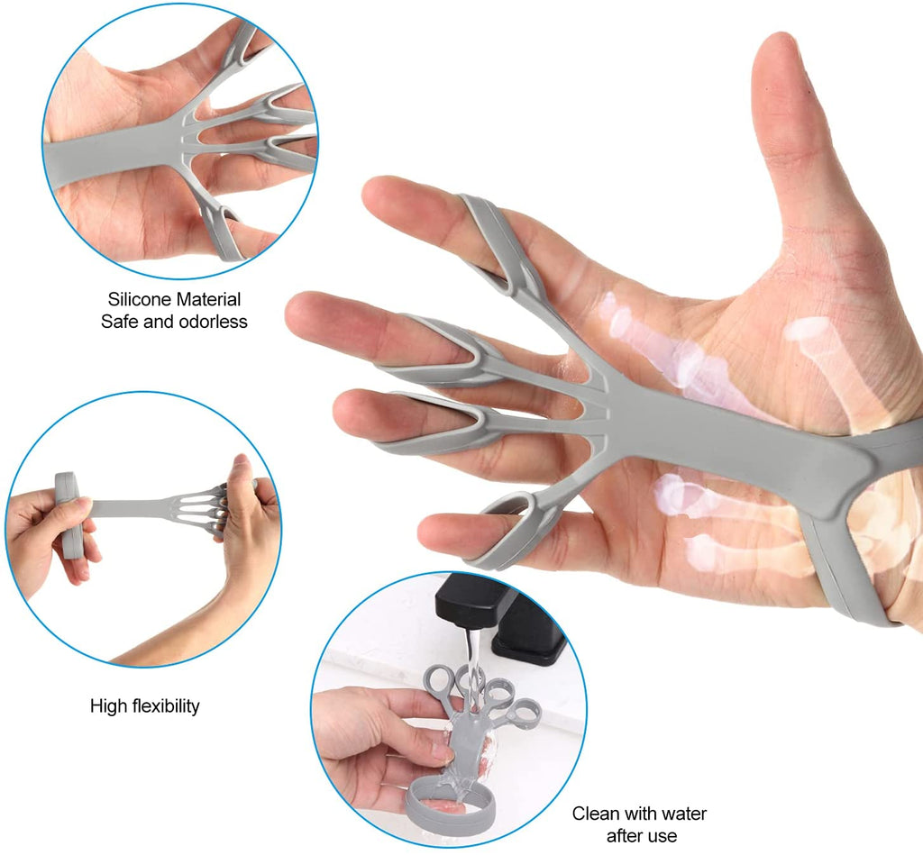 Silicone Grip Device Finger Exercise Stretcher Arthritis Hand Grip Trainer Strengthen Rehabilitation Training To Relieve Pain - OneStore-Home page