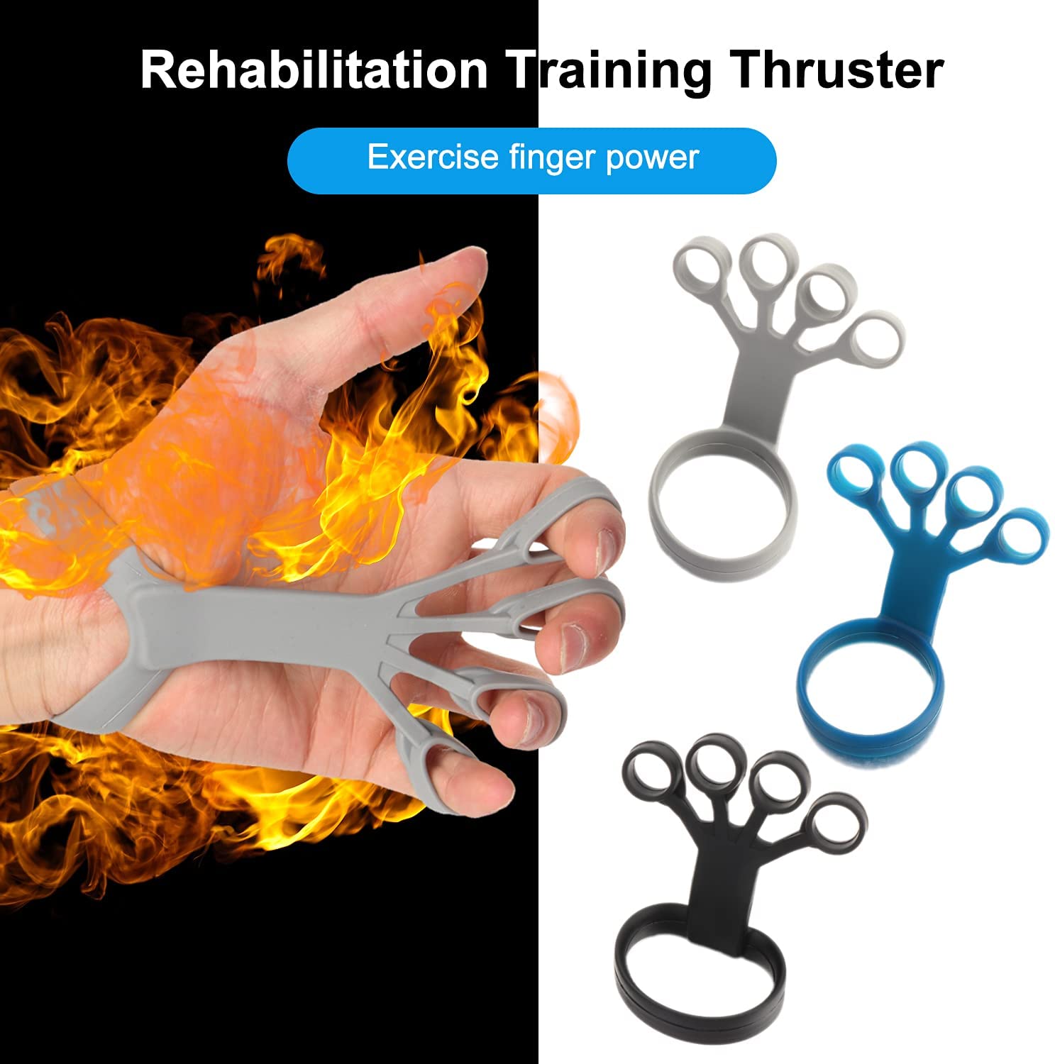 Silicone Grip Device Finger Exercise Stretcher Arthritis Hand Grip Trainer Strengthen Rehabilitation Training To Relieve Pain - OneStore-Home page