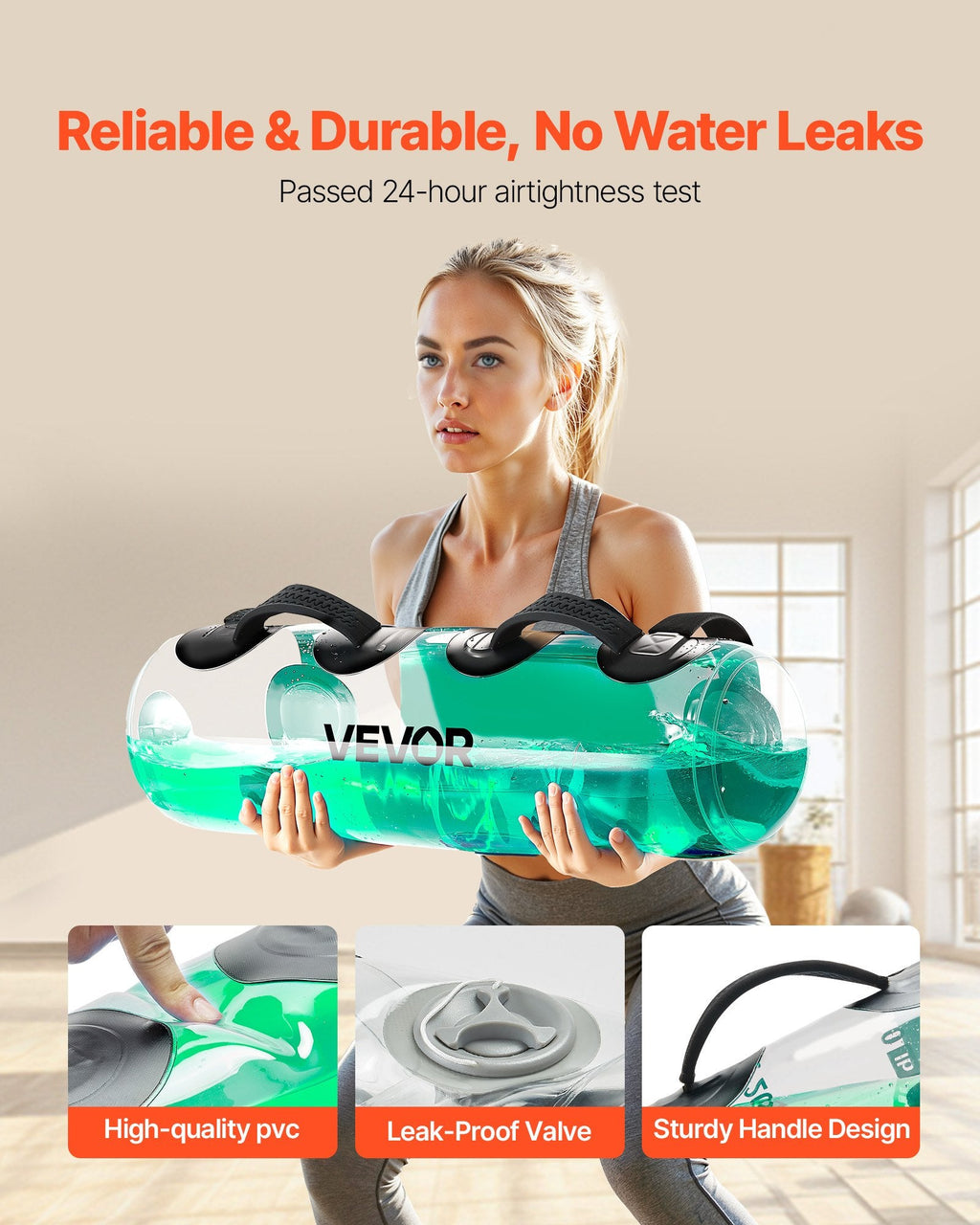 Water Weights Aqua Bag, Large Aqua Bags For Workout, 50 Lbs Adjustable Portable Stability Fitness & Full Body Exercise Equipment, For Strength Core And Balance Training, Home Gym Exercise, Clear - OneStore-Home page