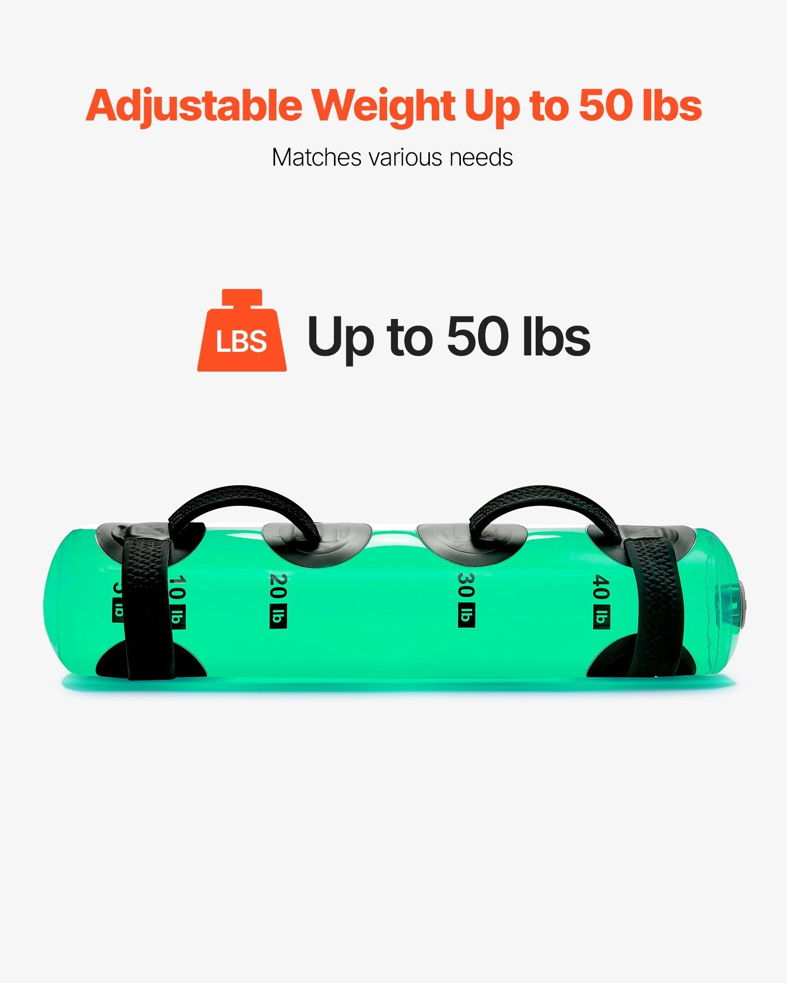 Water Weights Aqua Bag, Large Aqua Bags For Workout, 50 Lbs Adjustable Portable Stability Fitness & Full Body Exercise Equipment, For Strength Core And Balance Training, Home Gym Exercise, Clear - OneStore-Home page