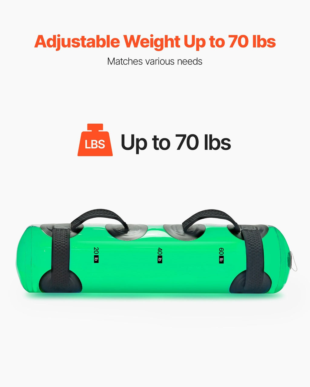 Water Weights Aqua Bag, Large Aqua Bags For Workout, 70 Lbs Adjustable Portable Stability Fitness & Full Body Exercise Equipment, For Strength Core And Balance Training, Home Gym Exercise, Clear - OneStore-Home page