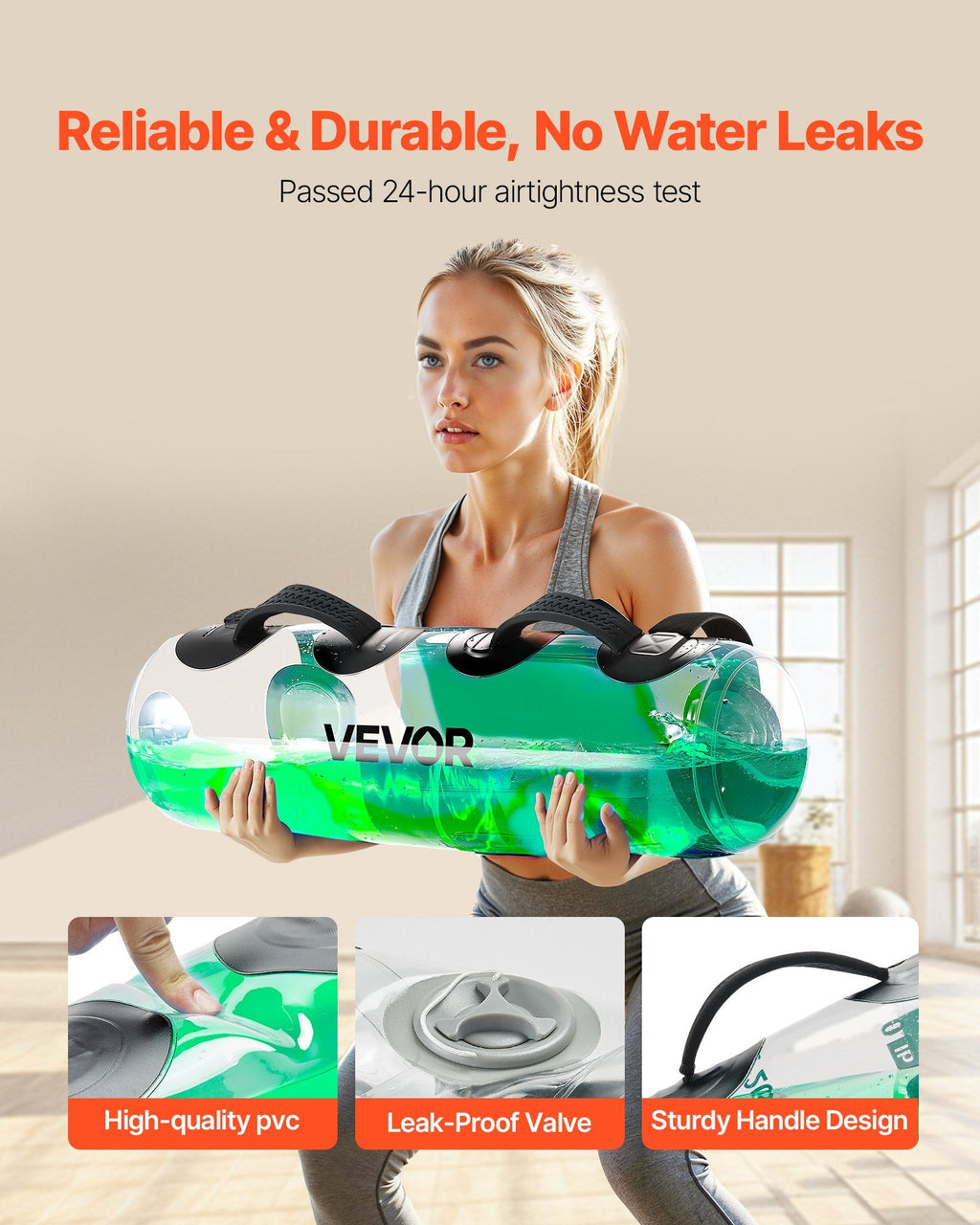 Water Weights Aqua Bag, Large Aqua Bags For Workout, 70 Lbs Adjustable Portable Stability Fitness & Full Body Exercise Equipment, For Strength Core And Balance Training, Home Gym Exercise, Clear - OneStore-Home page
